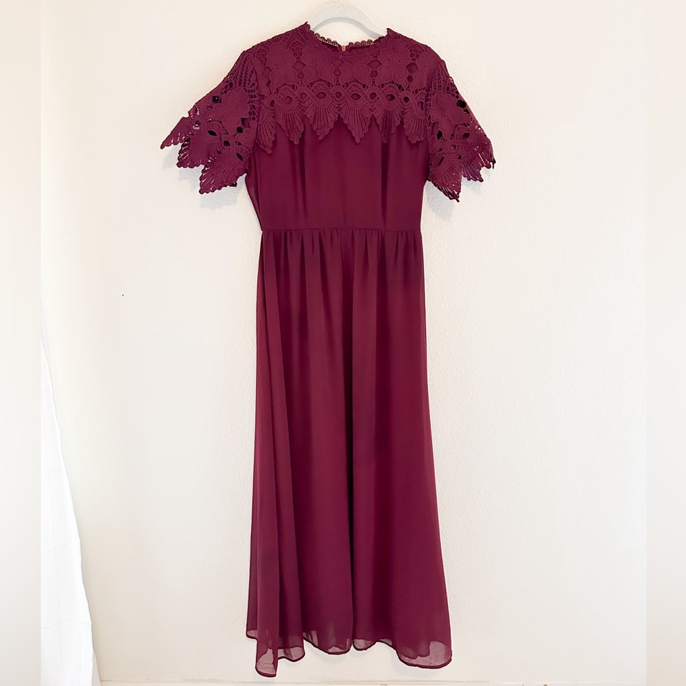 Burgundy maxi Roolee dress